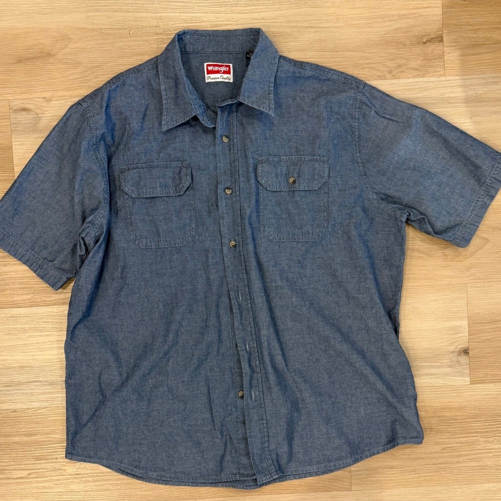 Wrangler Men's XL Short Sleeve Button‎ Down Men's Wear Western Country Casual